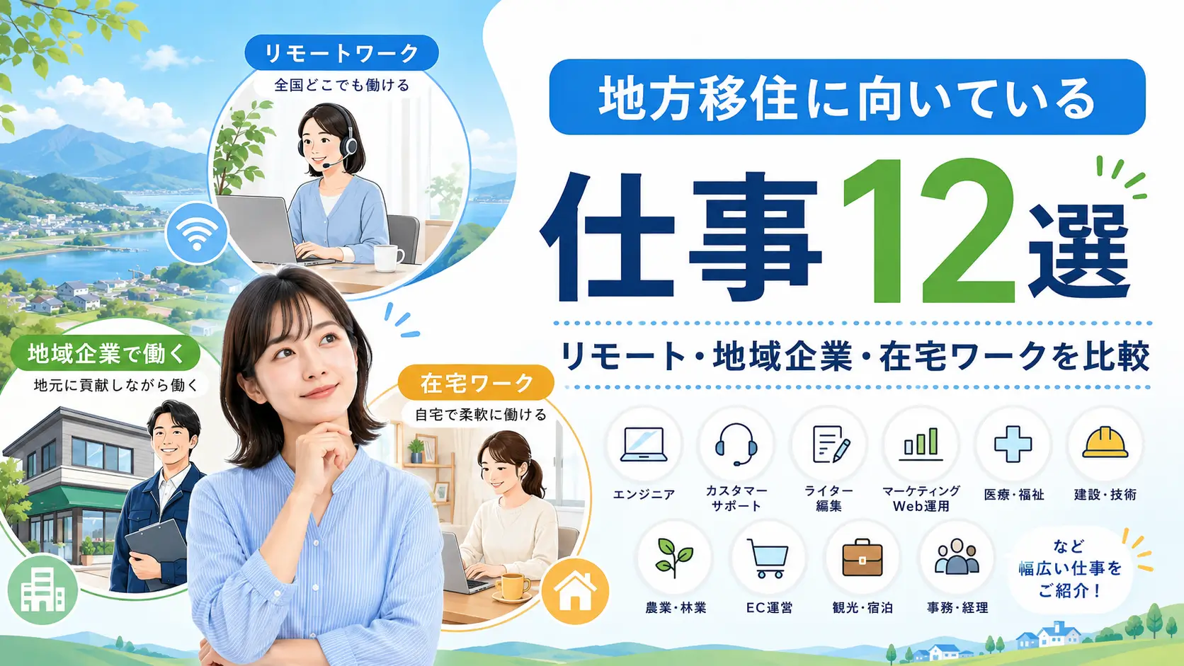 地方移住に向いている仕事を比較するアイキャッチ画像