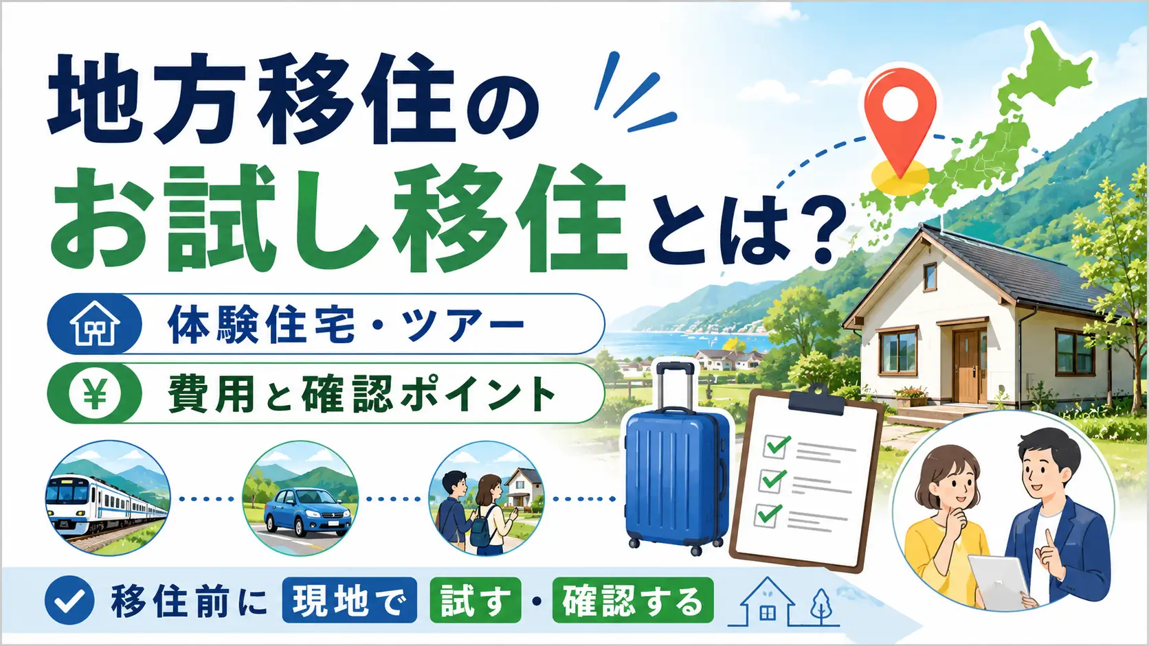 地方移住のお試し移住や体験住宅について紹介するアイキャッチ画像