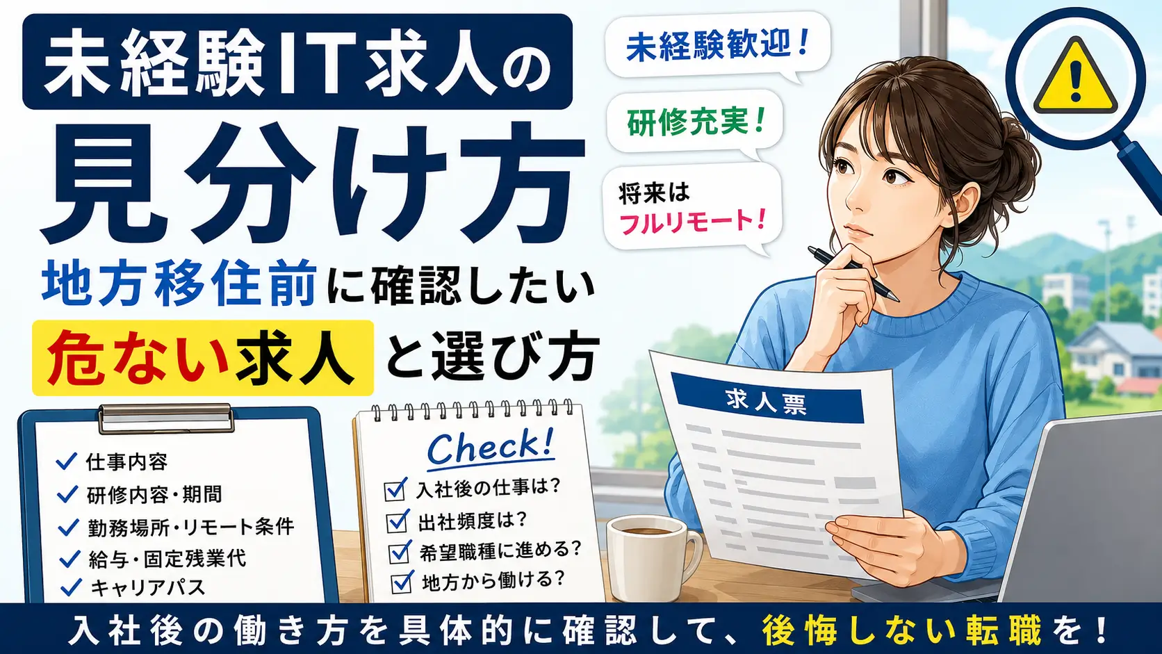未経験IT求人の見分け方を紹介するアイキャッチ画像